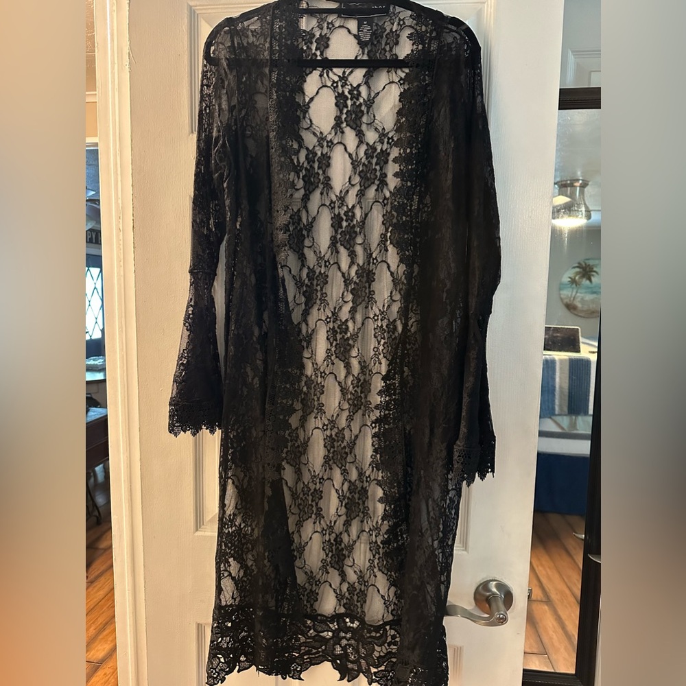 Lace long cardigan